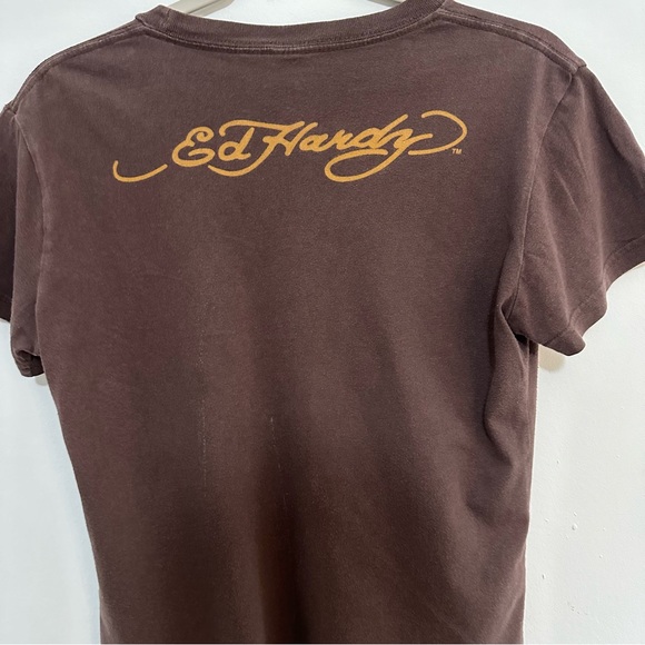 Ed Hardy By Christan Audigier Eternal Love Short Sleeved T-shirt Women’s Size L - Picture 5 of 11